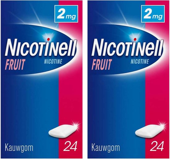 Nicotinell Kauwgom Fruit 2mg - 2 x 24 stuks