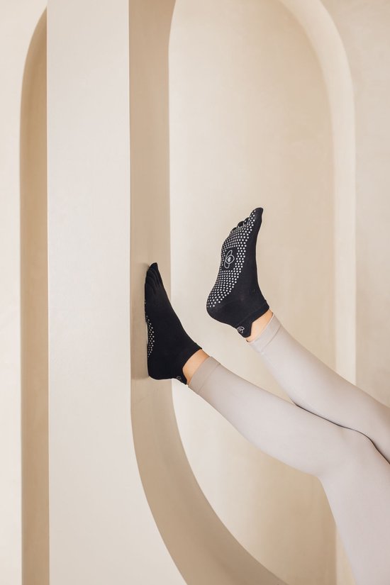 Yoga sokken antislip zwart - Lotus van Merkloos — afbeelding 2