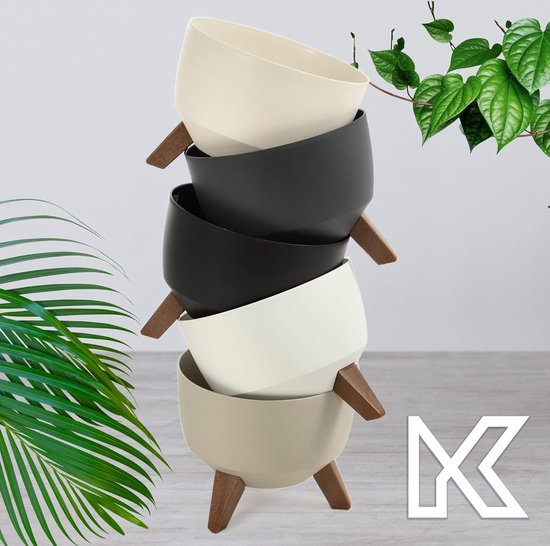 Kadax Bloempot van kunststof, 4 kleuren, plantenpot