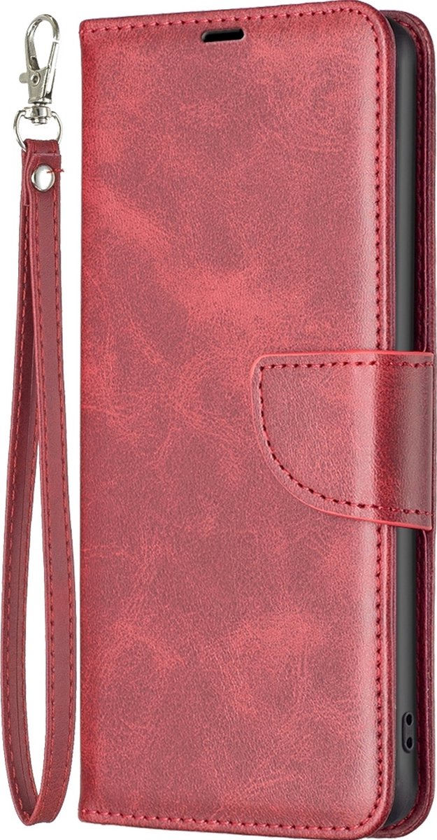 Mobigear Telefoonhoesje geschikt voor Samsung Galaxy S24 Ultra Hoesje | Mobigear Excellent Bookcase Portemonnee | Pasjeshouder voor 3 Pasjes | Telefoonhoesje voor Pinpas / OV Kaart / Rijbewijs - Rood