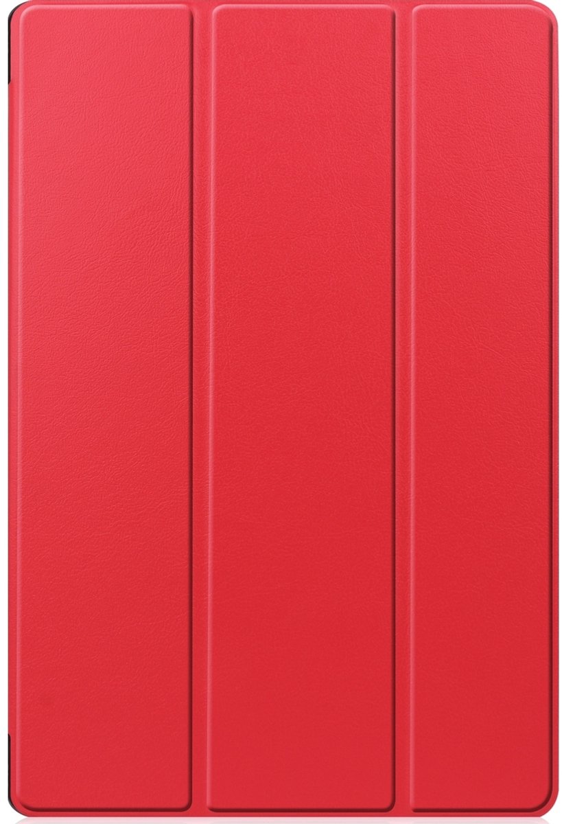Mobigear Tablethoes geschikt voor Samsung Galaxy Tab S9 FE Plus Hoes | Mobigear Tri-Fold Bookcase + Stylus Houder - Rood