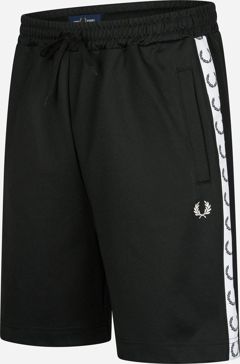Fred Perry Taped tricot short Zwart