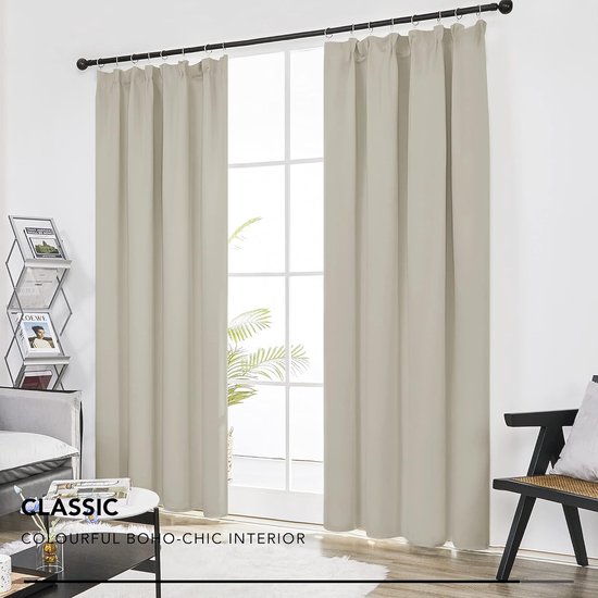 Magnetisch Warmtewerend Gordijn 255 x 105 cm Winddicht Waterdicht