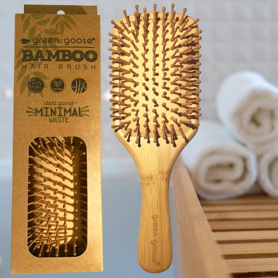 Bamboe Haarborstel met massageborstels