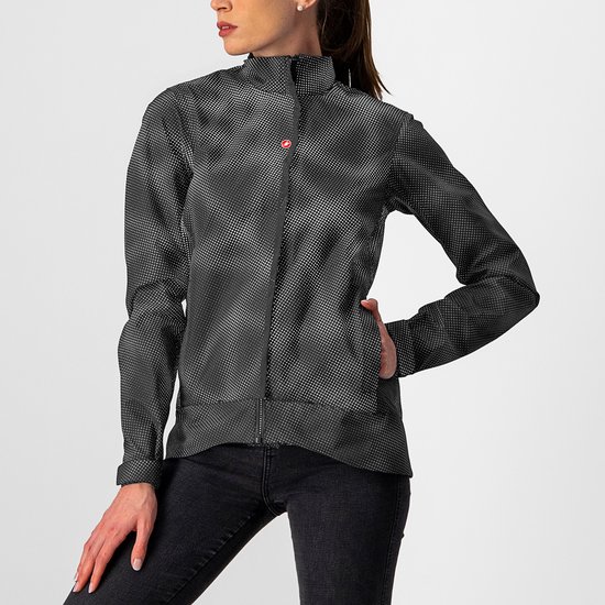 Castelli Casual regenjack Dames Zwart - COMMUTER W REFLEX JACKET LIGHT BLACK - XL