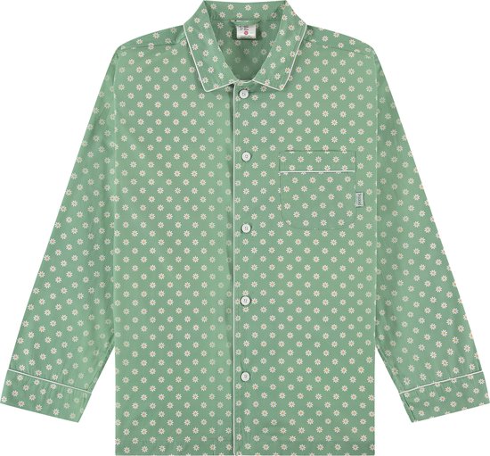 Pockies - Daisy Green Pyjama Shirt - Pyjama Shirts - Maat: L