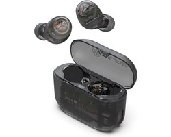 JLab Go POP Draadloze Oordopjes - Bluetooth - 35 uur Speeltijd - Be Aware Audio - Met Microfoon - Oortjes Draadloos - Geschikt voor Android en Apple - Doorzichtig