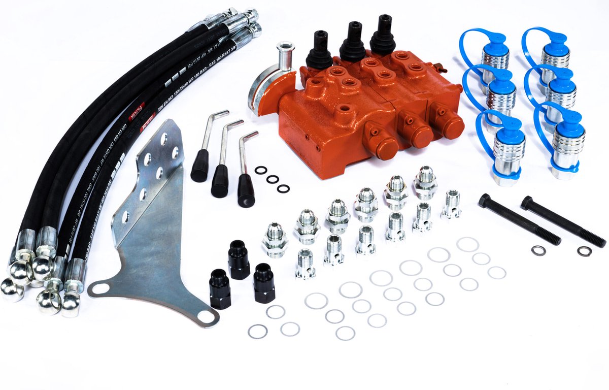 Nieuw Hydraulisch Stuurventiel Kit - Drievoudige Spoel - Geschikt voor Massey Ferguson Tractors 35, 50, 65, 135, 150, 165, 185, 285 etc. – SPH330038