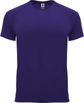 Paars Unisex Sportshirt korte mouwen Bahrain merk Roly maat XL