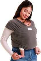 Sleepy Wrap - Dark Gray - Comfortabele babydraagtas van katoen voor pasgeborenen tot 35 lbs