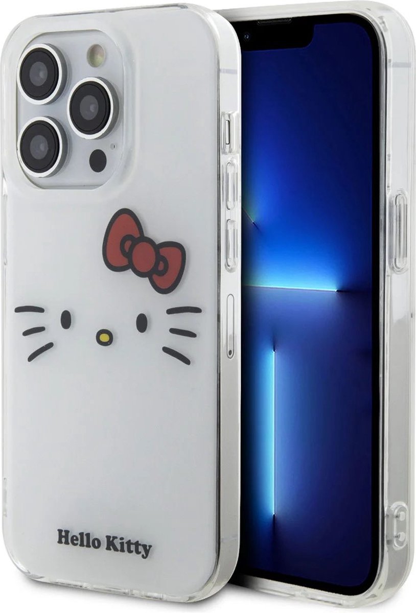 Hello Kitty iPhone 15 Pro Max TPU Back Cover hoesje - Kitty Face - Wit