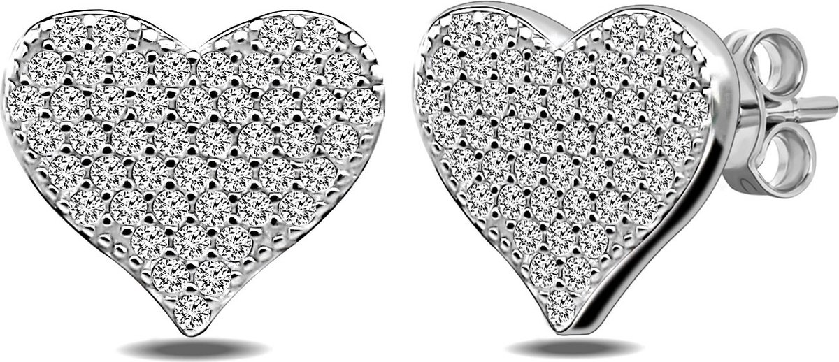 Juwelier Zwartevalk - Zilveren (gerhodineerd) hartjes oorbellen 22.259--