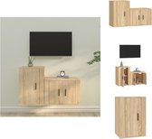 vidaXL TV-meubelset Sonoma Eiken - 57x34.5x40 cm - 40x34.5x60 cm - Kast