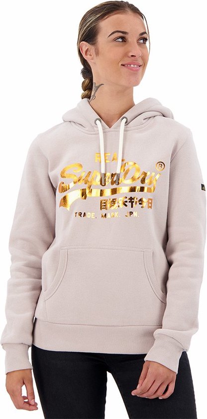 Superdry Vl Embellish Capuchon Beige XS Vrouw