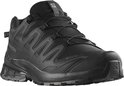 Zwarte Salomon XA PRO 3D GTX wandelschoen, van voren gezien.