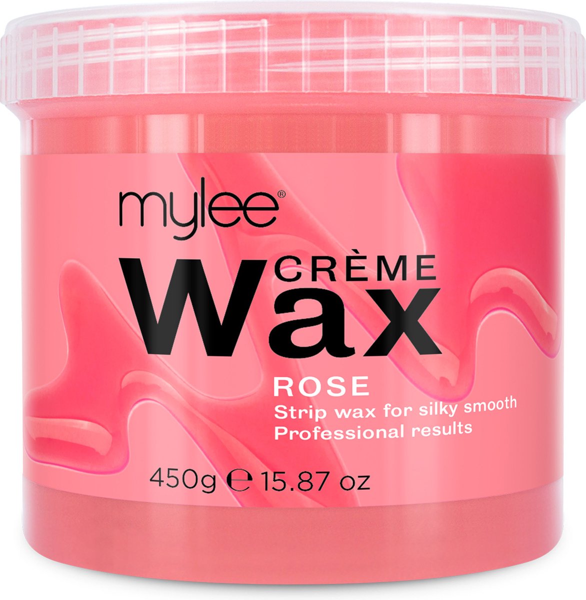 Mylee Roos Zachte Crème Wax voor gevoelige huid 450 g, magnetron- en wasverwarmingsvriendelijk, ideaal voor alle lichaamsoppervlak, koppige grove ontharing