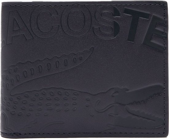 Lacoste - Petit portefeuille billfold imprimé crocodile - RFID - homme - abimes (attention ! sans compartiment monnaie)
