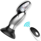 Metalen penis Vibrator - met zuignap - Realistisch uiterlijk - 10 vibratie standen - USB Oplaadbaar