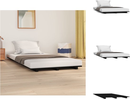 vidaXL Houten bedframe - Massief grenenhout - 190x75 cm - Stabiel - stevig - Bed