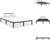 vidaXL Bedframe Metaal - Zwart - 210 x 150 x 63 cm - Geschikte matras 140 x 200 cm - Bed