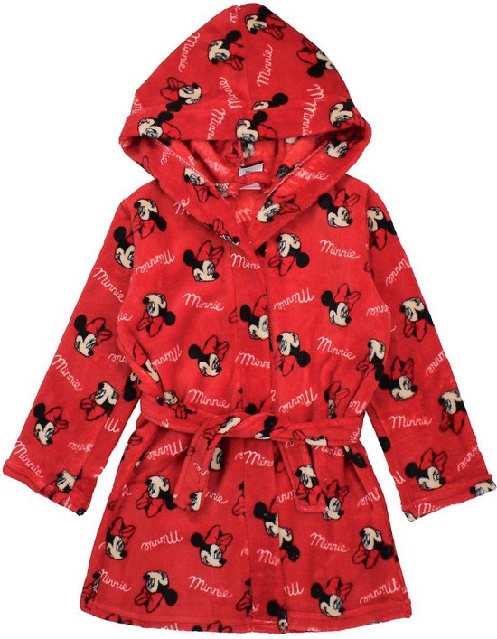 Disney Badjas / robe de chambre Disney Minnie Mouse Rouge Kids & Enfant Filles - Taille : 110/116