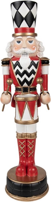 Kerstdecoratie Beeld Notenkraker 33 cm Rood Polyresin Kerstfiguren