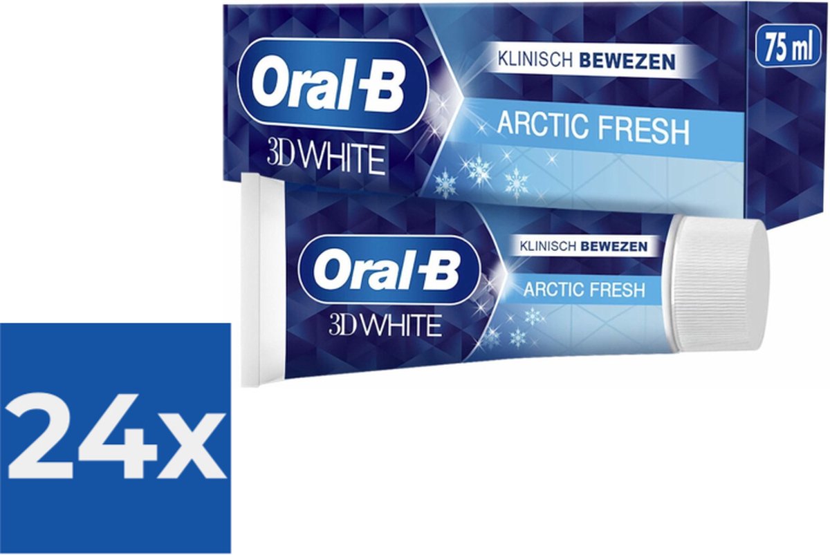 Goedkoopste Oral-B Tandpasta 3d White Arctic Fresh - Voordeelverpakking 24 x 75 ml