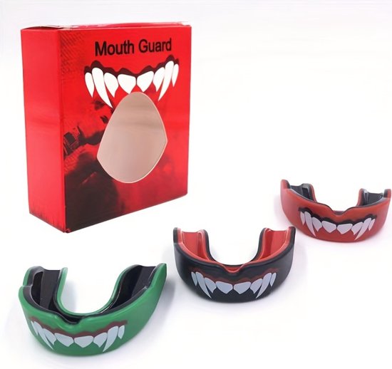 Livano Mouthguard - Kickboxing Mouthguard - Arts Martiaux - Mouthguard - Boxe - Adulte - Dents - Vampire - Rouge