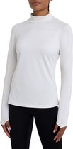 SuperThermal Compressietop met Lange Mouwen en Mock-hals voor Dames - Marshmallow (Wit)