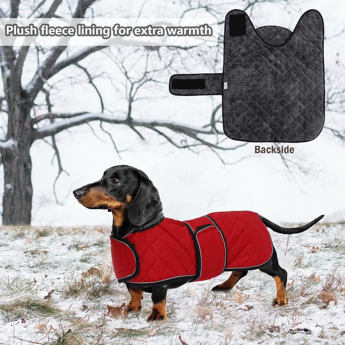 Geyecete Teckel Fleece Winterjas Warme Staande Kraag Geyecete Teckel Fleece Winterjas Warme Staande Kraag