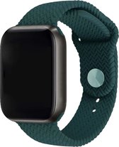 Innerlight® tissé+ - Vert tissé - 42/ 44/45/49 mm - Bracelet en Siliconen adapté à Apple Watch - Convient comme bracelet de montre Apple pour les séries 1/2/3/4/5/6/7/8/9/SE/ Ultra