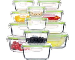 Voedselopbergcontainers - Set of Glass Food Storage Containers