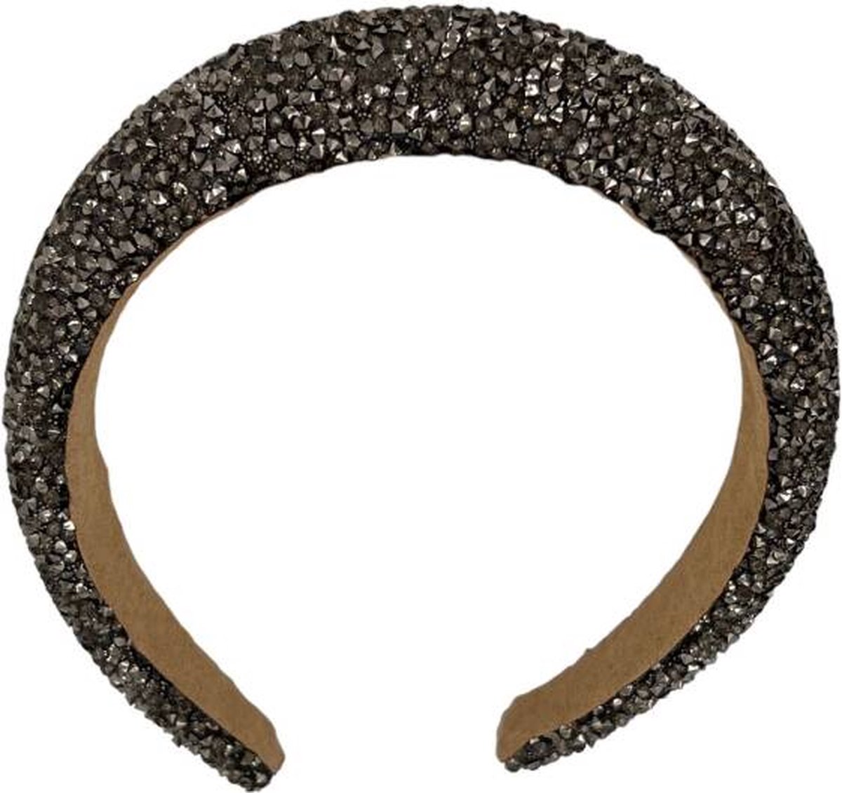 Diadeem - haarband met chunky glitters - zwart