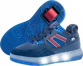 Breezy Rollers Kinder Sneakers met Wieltjes - Blauw LED - Schoenen met wieltjes - Rolschoenen - Maat: 37