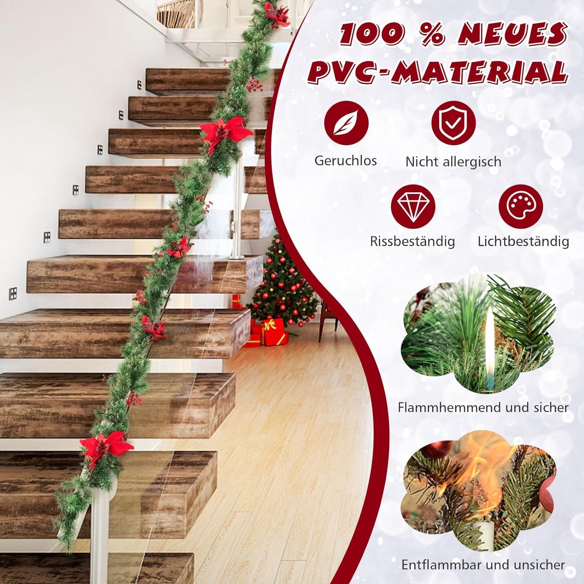 Kerstslinger Met Verlichting 10m 200 LED's Verlicht Binnen Buiten Groen Kerstversiering Kerstdecoratie Slinger Spar Slinger Warm Wit Kerstslinger Met Verlichting 10m 200 LED's Verlicht Binnen Buiten Groen Kerstversiering Kerstdecoratie Slinger Spar Slinger Warm Wit