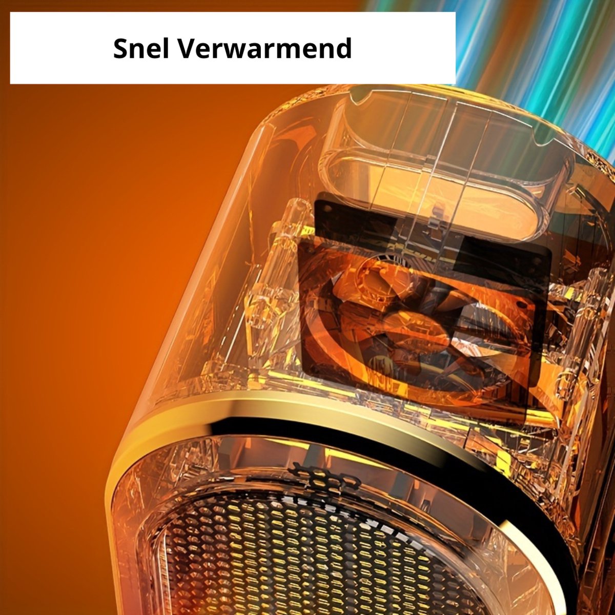 Elektrische Kachel - Haard - Heater - Mini Kachel - Warm - Infrarood Verwarmingspaneel - Wit – foto 4