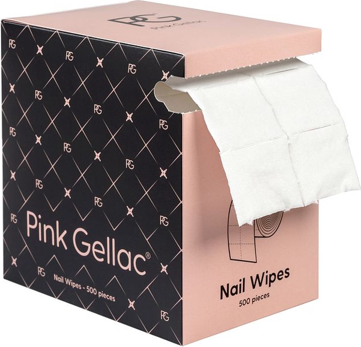 Pink Gellac Nail Wipes - Gellak reiniger - 500 stuks - Zacht voor nagels - Pink Gellac
