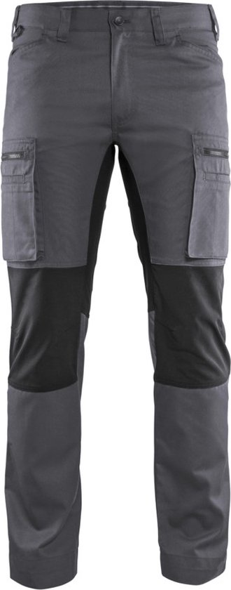 Pantalon de travail Blaklader Service avec Stretch 1459-1845 - Grijs Medium / Zwart - D112