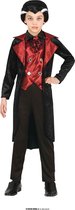 Guirca - Vampier & Dracula Kostuum - Graaf Duco Van Transsylvania Kind Kostuum - Rood, Zwart - 7 - 9 jaar - Halloween - Verkleedkleding