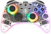 Deltaco - Wireless Pro Controller - Eclairage RVB - Nintendo Switch/ PC/ Android / iOS - Transparent