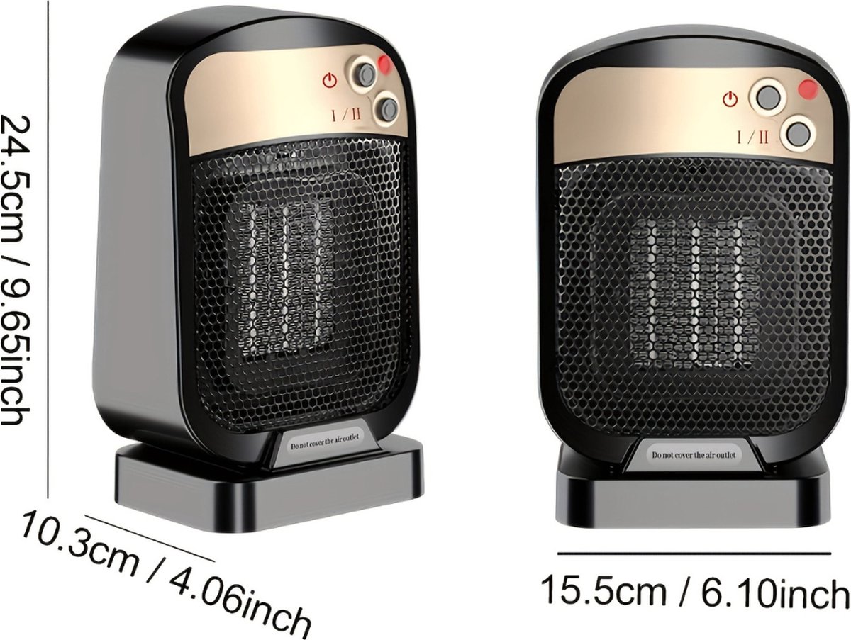 Elektrische Kachel - Haard - Heater - Mini Kachel - Infrarood Verwarmingspaneel – foto 2