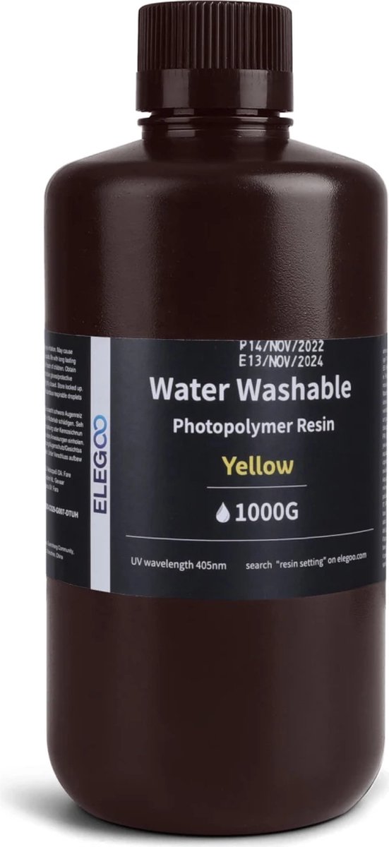 Elegoo - Water Washable Resin 1kg - Yellow