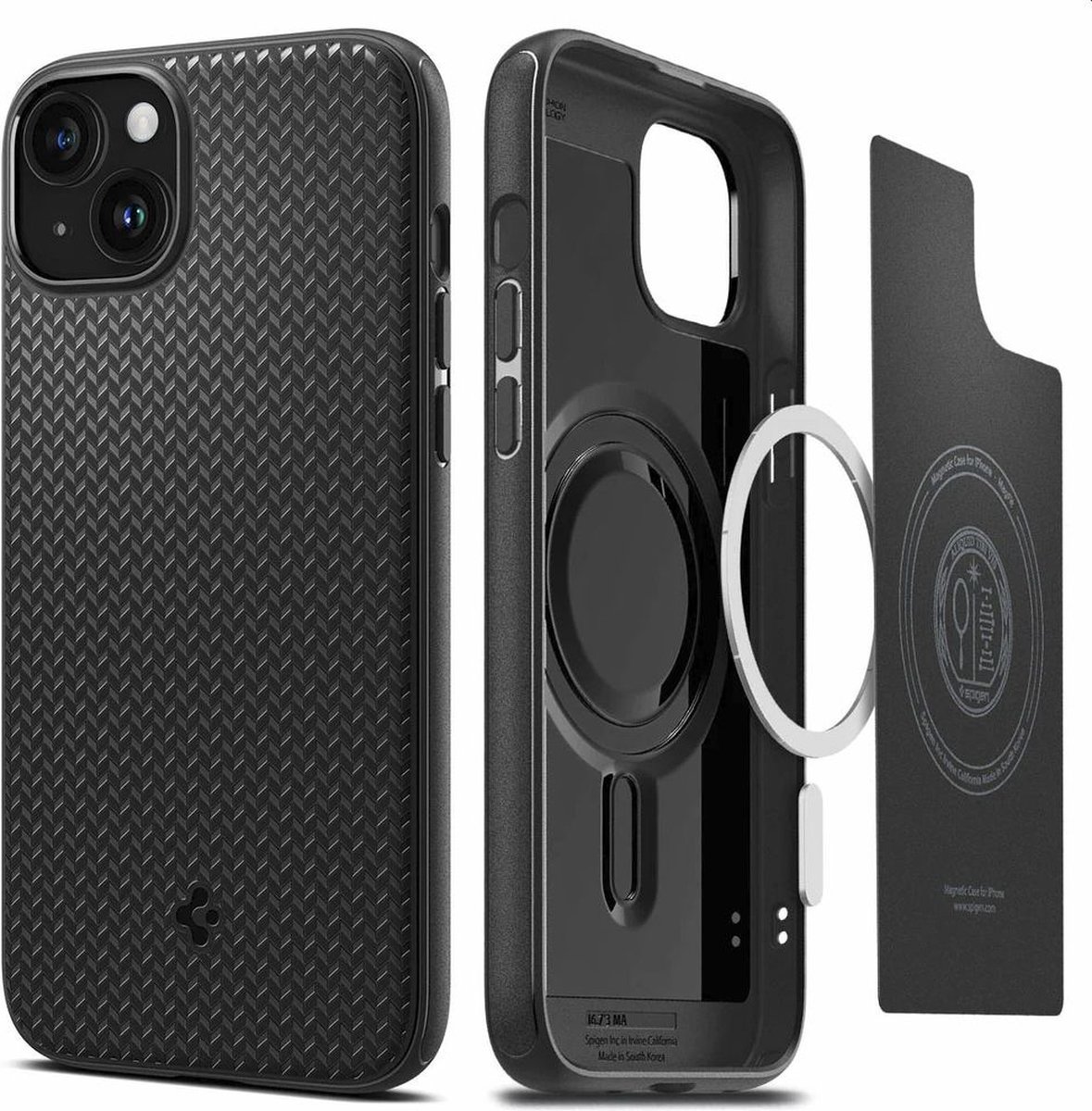 Spigen Magfit Armor Case hoesje voor iPhone 15 Plus - zwart