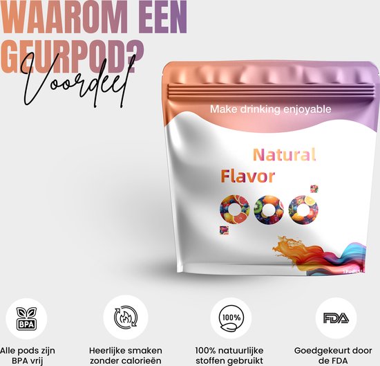 Air Water up GeurPods 5x – Lemon smaak – Geurwater Pods navulling – Aroma Pod – Vegan – BPA vrij