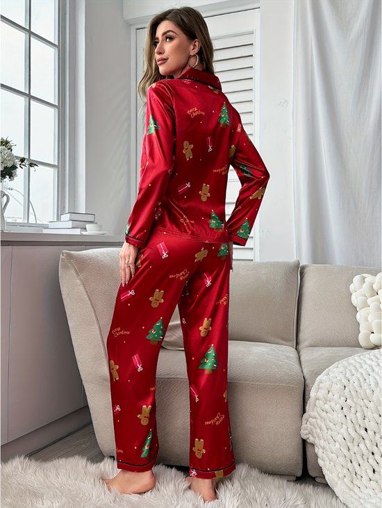 Kerstpyjama Kerst Pyjama Dames Vrouwen Volwassenen Set Broek Shirt . bol