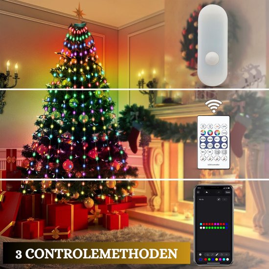 Salcar LED Kerstboomverlichting 1,5 M 200 Lichtketting Met 8 Strengen Toverstaf Afstandsbediening Voor Kerstbomen Van 90150 Cm 2930630161 Salcar LED Kerstboomverlichting 1,5 M 200 Lichtketting Met 8 Strengen Toverstaf Afstandsbediening Voor Kerstbomen Van 90150 Cm 2930630161