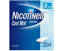 Nicotinell Kauwgom Cool Mint 2mg - 2 x 204 stuks