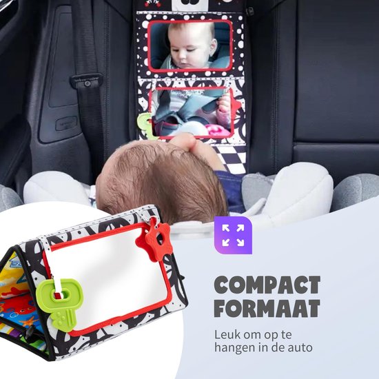 MontiPlay® Buikligtrainer Baby - Knisperboekje Baby - Baby speelgoed 6 maanden - Educatief Speelgoed - Montessori - Sensorisch - Speelgoedboek 2024 van MontiPlay® — afbeelding 2