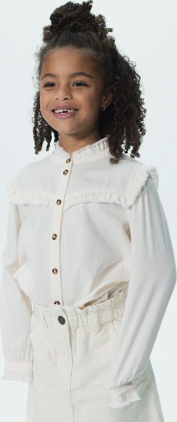 Sissy-Boy - Witte denim blouse met ruffles