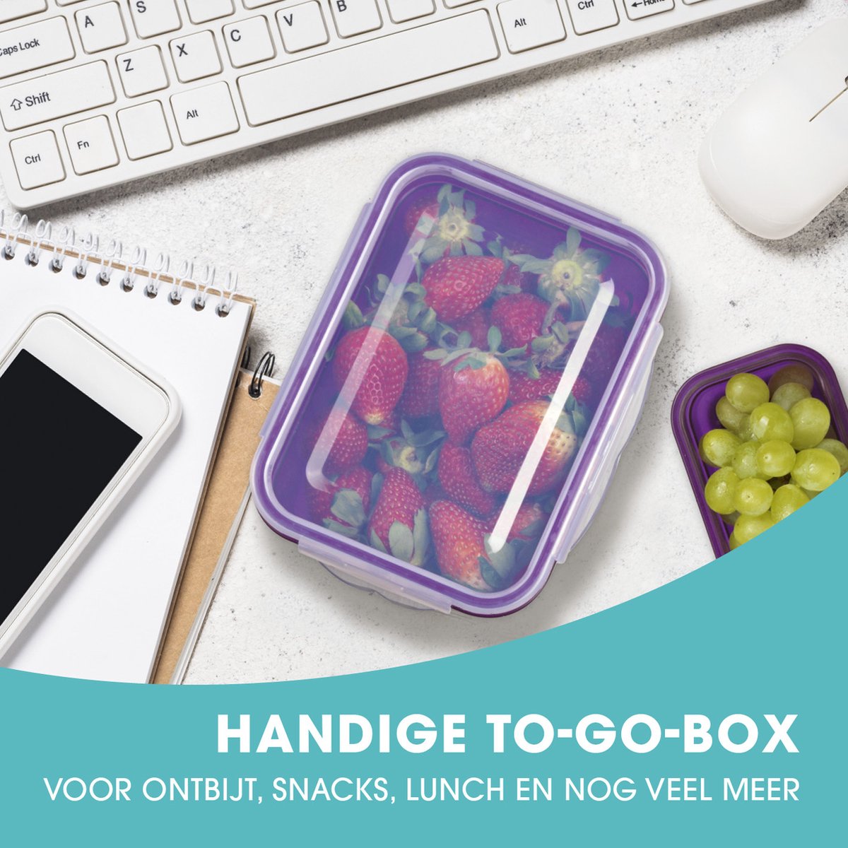 GOURMETmaxx click-it voorraadbakjes set van 7 stuks | Vaatwasser-, magnetron- en vriesbestendig | BPA-vrij deksel met 4-voudige kliksluiting | Stapelbaar in elkaar